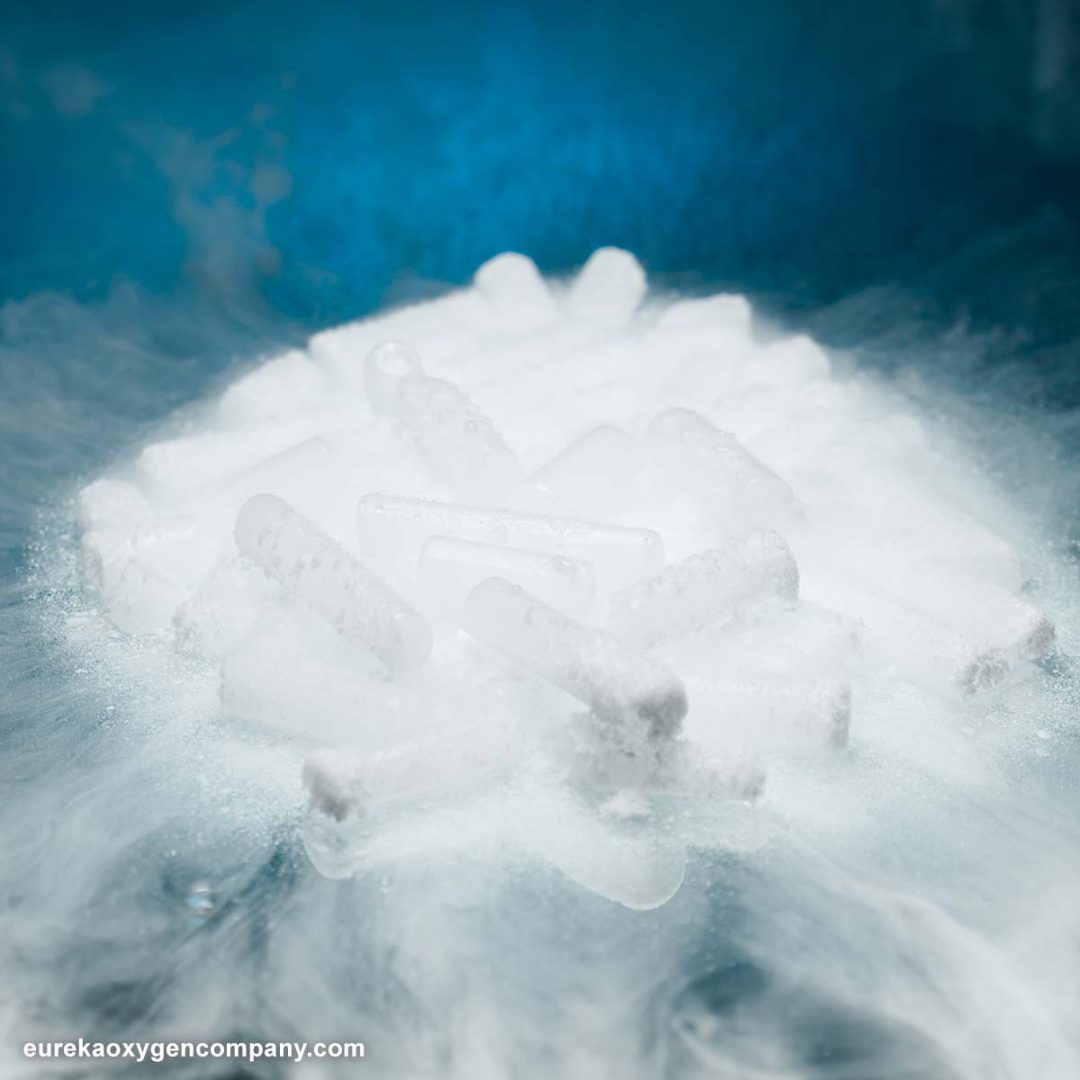 dry ice with vapor Eureka Oxygen